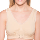 Seamless Pullover Lace Hook Front Bra - ComfortFinds