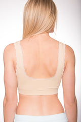 Seamless Pullover Lace Hook Front Bra - ComfortFinds