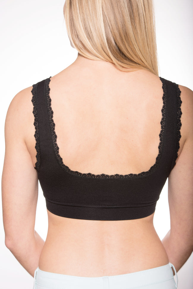 Seamless Pullover Lace Hook Front Bra - ComfortFinds
