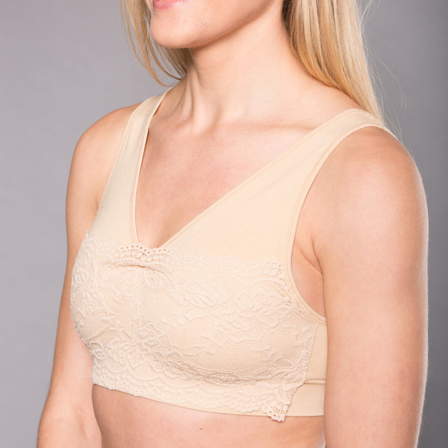 Seamless Lovely Lace Camisole Pullover Bra (3 Pack Colors) - ComfortFinds