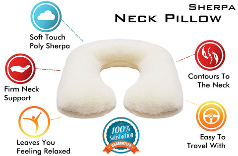 Sherpa Neck Travel Pillow - ComfortFinds