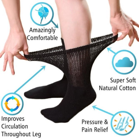 Non Skid Diabetic Crew Socks - ComfortFinds